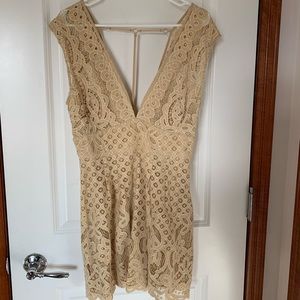 Free People One Million Lovers Lace Mini Dress